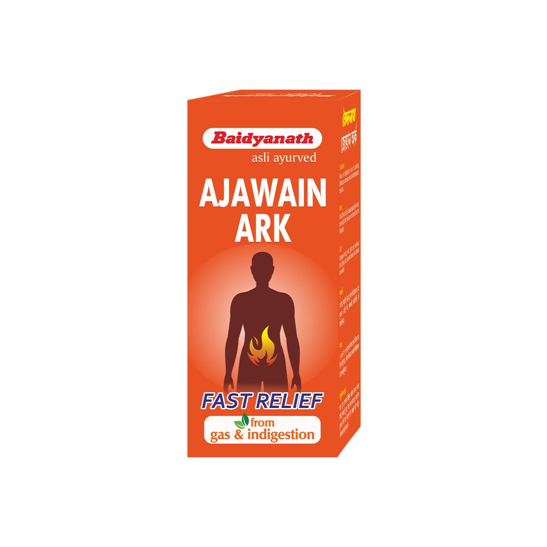 Baidyanath Ajwain Ark - 225 ml | Ayurvedic Solution for Stomach Health, Supports Digestion and Appetite