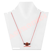 Astrodidi 7 Mukhi Rudraksha | Certified Nepali Seven Face Rudraksh with Two Red Chandan Beads in Red Thread with Lab Certificate (Colour: Brown, Shape: Round)