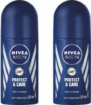 NIVEA Men Protect & Care Roll On, 100 ml, Pack of 2