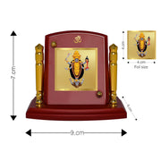 DIVINITI 24K Gold Plated Religious Car Dashboard Frame | Premium God Idol Frame for Car, Home Mandir & Office Table | Spiritual Gift, Decorative Showpiece | Maa Kali