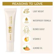 INSIGHT Professional Full Cover Concealer - LN-08 | Creamy Velvety Finish | Lightweight Waterproof Formula | Easily Blendable | Enriched with Vitamin E & Almond Oil | 20 g