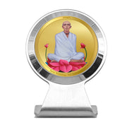 DIVINITI 24K Gold Plated Religious Car Dashboard Frame | Premium God Idol Frame for Car, Home Mandir & Office Table | Spiritual Gift, Decorative Showpiece | Ram Thakur