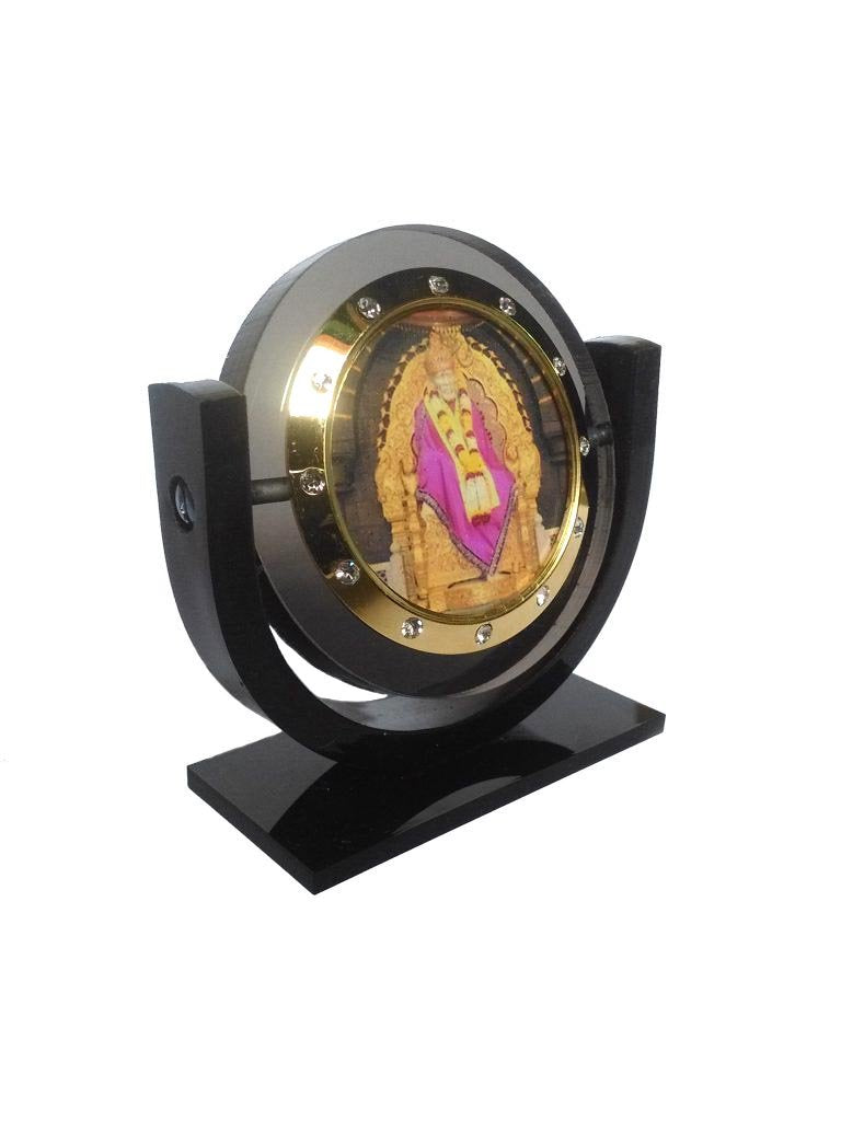 SHINDE EXPORTS Acrylic Shirdi Sai Baba car Dashboard Idol statue (Design 3, 2.5 inches)