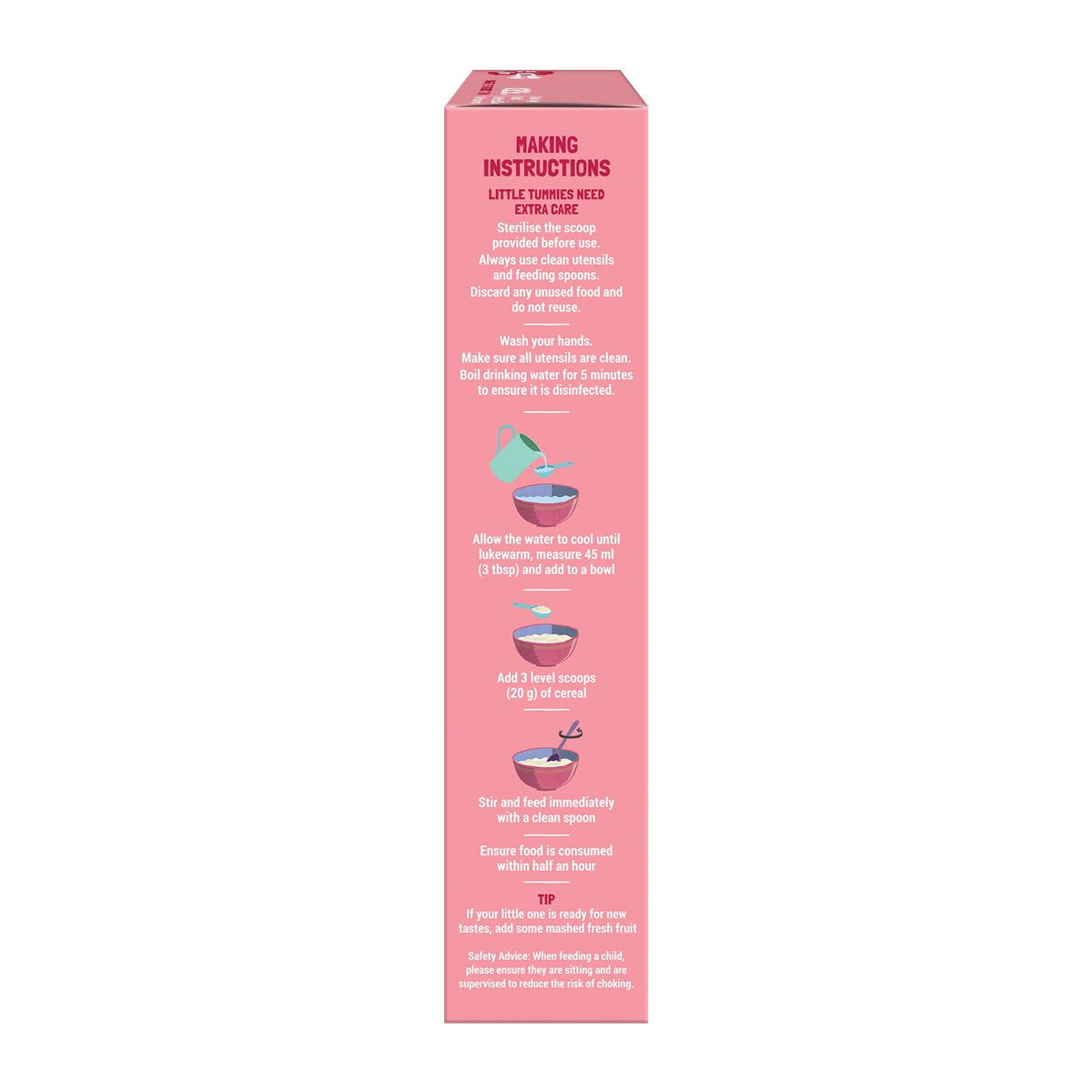 Slurrp Farm First Bites Strawberry, Sprouted Ragi and Rice Cereal with Milk I Instant Cereal for Little Ones | with No Added Sugar I 10X Calcium of Wheat and Rice | 200g
