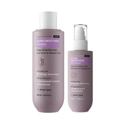 Bare Anatomy Ultra Smoothing Shampoo & Hair Serum Combo for Dry & Frizzy Hair | Carbohydrate Complex & Niacinamide | SLS & Paraben Free | Vegan | 250ml + 100ml