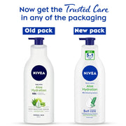 NIVEA Body Lotion, Aloe Hydration, with Aloe Vera for Instant Hydration in Summer, for Men & Women 600 ml & NIVEA Body Lotion For Men & Women, Express Hydration, for Fast Absorption, 400 ml