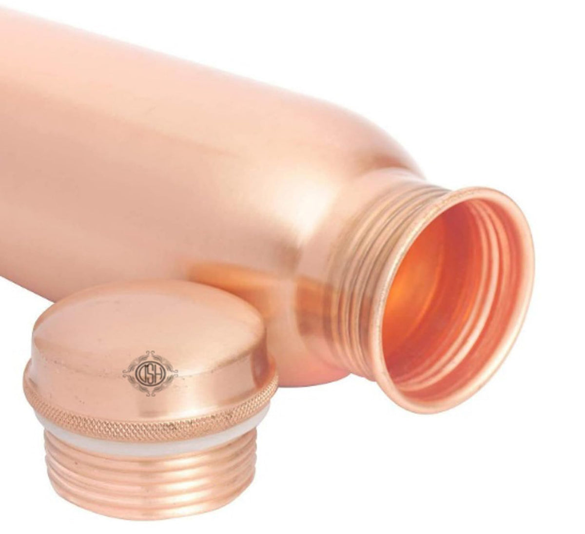 DSH Copper Water Bottle Set for 1 Litre with 2 Glasses (tumblers), Pure Copper Handcrafted, Joint Free, Leak Proof, Travel Purpose and for Ayurvedic Health Benefits (Gift Pack) Matt Finish