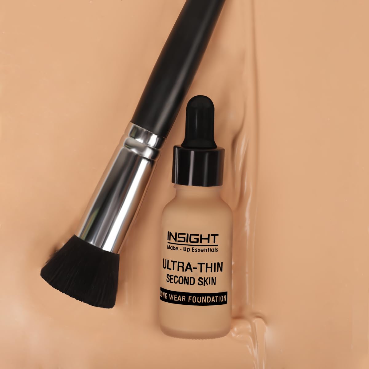 INSIGHT Ultra-Thin Second Skin Foundation 20ml | Long Wear Liquid Matte, Waterproof, Full Coverage, Oil-Free, SPF 15, Lightweight Base – Sun Beige