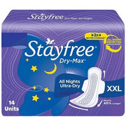 STAYFREE Dry Max All Night XL 14+14+14 Wings Sanitary Pad - (Pack of 3)