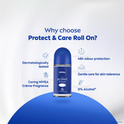 NIVEA Protect & Care Roll On Fresh, Unisex (50Ml)
