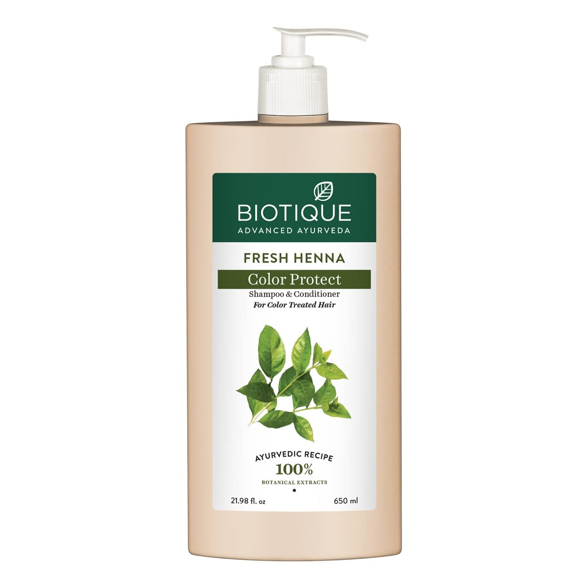 Biotique Bio Henna Leaf Fresh Texture Shampoo and Conditioner, 650ml