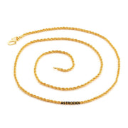 ASTRODIDI Gold Plated Chain | 24 Inch Stylish Light Weighted Golden Brass Neck Chain For Girls Women Men Boys (CHAIN-BALA-24)