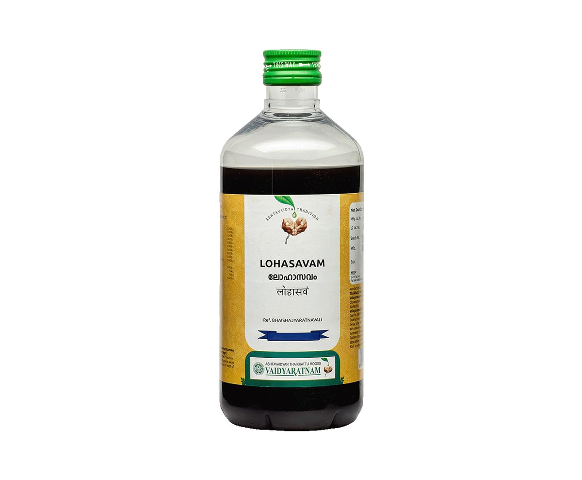 Vaidyaratnam Lohasavam | Traditional Ayurvedic Iron-Rich Herbal Tonic for Energy, Digestion & Vitality