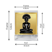 DIVINITI 24K Gold Plated Religious Car Dashboard Frame | Premium God Idol Frame for Car, Home Mandir & Office Table | Spiritual Gift, Decorative Showpiece | Parshvanath