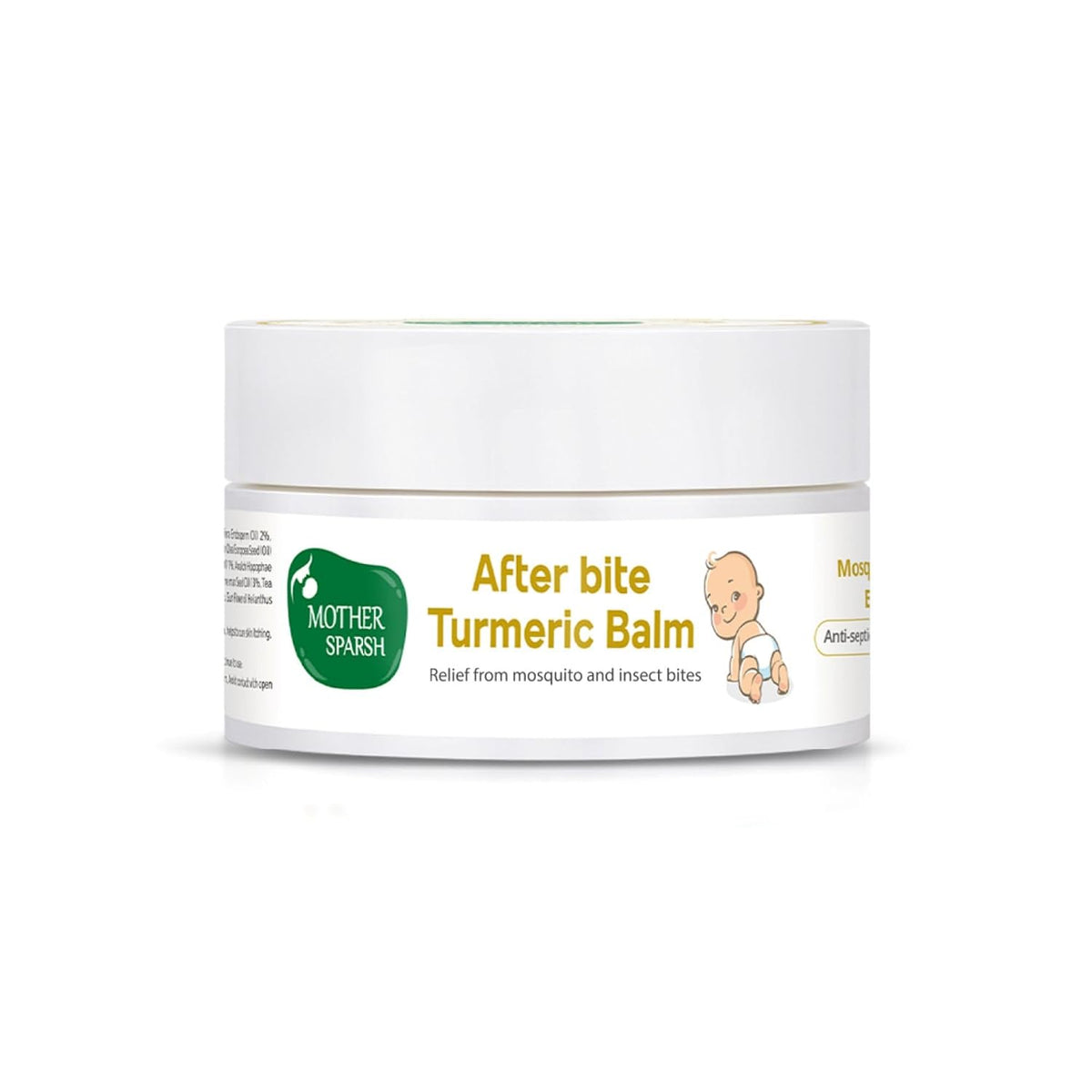Mother Sparsh After Bite Turmeric Balm for Rashes And Mosquito Bites, 100% Ayurvedic, Gentle Skin Roll-On Formula, 25gm (Pack of 7)