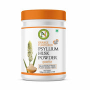 NatureVit Orange Flavour Psyllium Husk Powder 100g | Isabgol for Constipation Relief | Ayurvedic, Non-Habit Forming, High Soluble Fiber Supplement