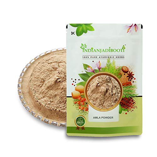 IndianJadiBooti Amla Powder (Emblica Officinalis) - Pure Indian Gooseberry - 100% Natural Botanical for Hair Luster, Scalp Care & Glowing Skin - 250g