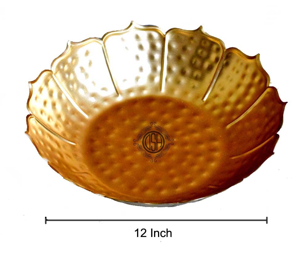 DSH Urli Bowl Handcrafted Bowl for Flowers and T- Light Candles Table Decor Diwali Home Decor Decoration. (12 Inch).