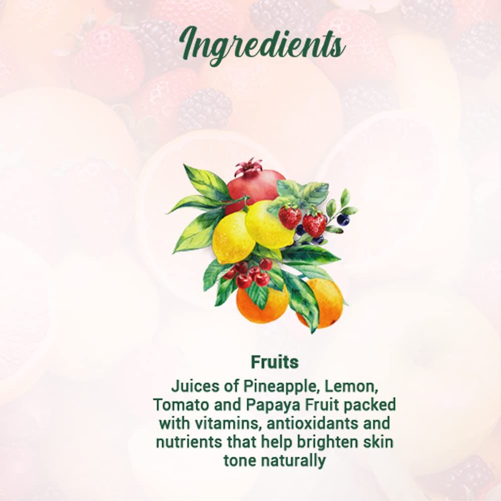 Biotique Fruit Brightening Depigmentation and Tan Removal Face Pack| Ayurvedic and Organically Pure| Tan Removal Face Pack for All Skin Types|100% Botanical Extracts| 75gm