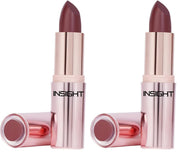 INSIGHT Hydra Fix Lipstick - Muted Crush| Semi Matte Finish | One Swipe Intense Pigmentation | Long Lasting | Lightweight | Hydrating Non Drying Formula - 4.2g (Pack of 2)