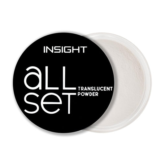 INSIGHT All Set Translucent Powder - Shade: Blurring Translucent | Long Lasting Wear | Controls Shine & Minimizes Pores | Smooths Skin Texture | Weightless Formula for All Skin Types (6g)
