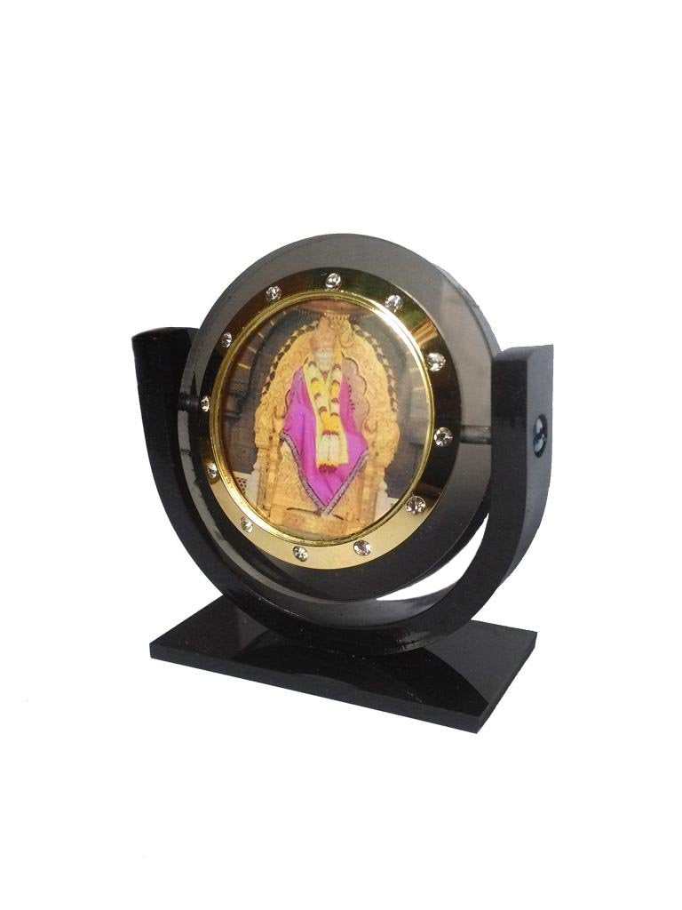 SHINDE EXPORTS Acrylic Shirdi Sai Baba car Dashboard Idol statue (Design 3, 2.5 inches)