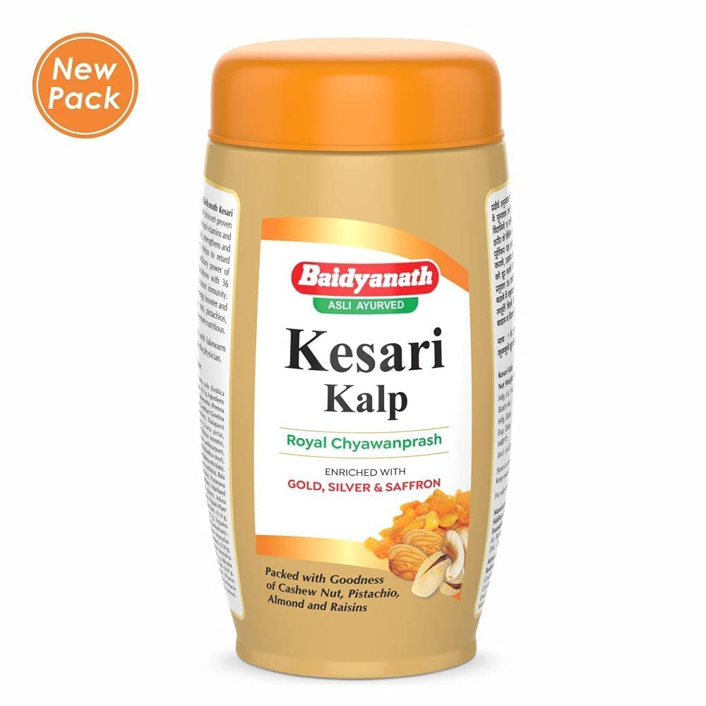 Baidyanath Asli Ayurved Kesari Kalp Chyawanprash 1 kg + Amla Juice 1 L - Enriched with Vitamin C