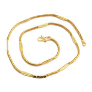 ASTRODIDI Gold Plated Chain | 24 Inch Stylish Light Weighted Golden Brass Neck Chain For Girls Women Men Boys (CHAIN-BALA-23)