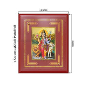 DIVINITI Ardhnarishwara | Ammaiyappan Ardhanarinateshvara Tabletop and Wall Frame in 24K Gold Plated Foil
