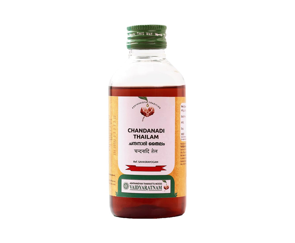 Vaidyaratnam Chandanadi Thailam 200 ml (Pack Of 1)| Ayurvedic Products | Ayurveda Products | Vaidyaratnam Products