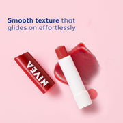 NIVEA Shine Caring Lip Balm, Pomegranate, 4.8G, Red