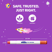 Fevicryl Yudu Gel Crayons | 12 Colours with 1 Brush | Smooth & Mess-Free Creative Art | Twistable, Washable & Water Soluble for Kids & Adults | Ideal Gift for Kids