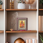 DIVINITI Banke Bihari 24K Gold Plated Foil Wall and Tabletop Photo Frame for Home Décor, Puja Room, Luxury Gifting | DG Frame 105 S1 (16x13.5 CM)