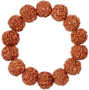 AstroDidi 5 Mukhi Rudraksha Bracelet Hand Band (Brown)