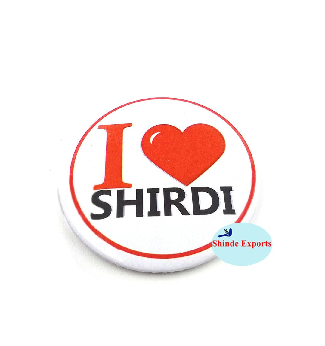 SHINDE EXPORTS shirdi saibaba Fridge Magnets chumbak for Kitchen (Round)