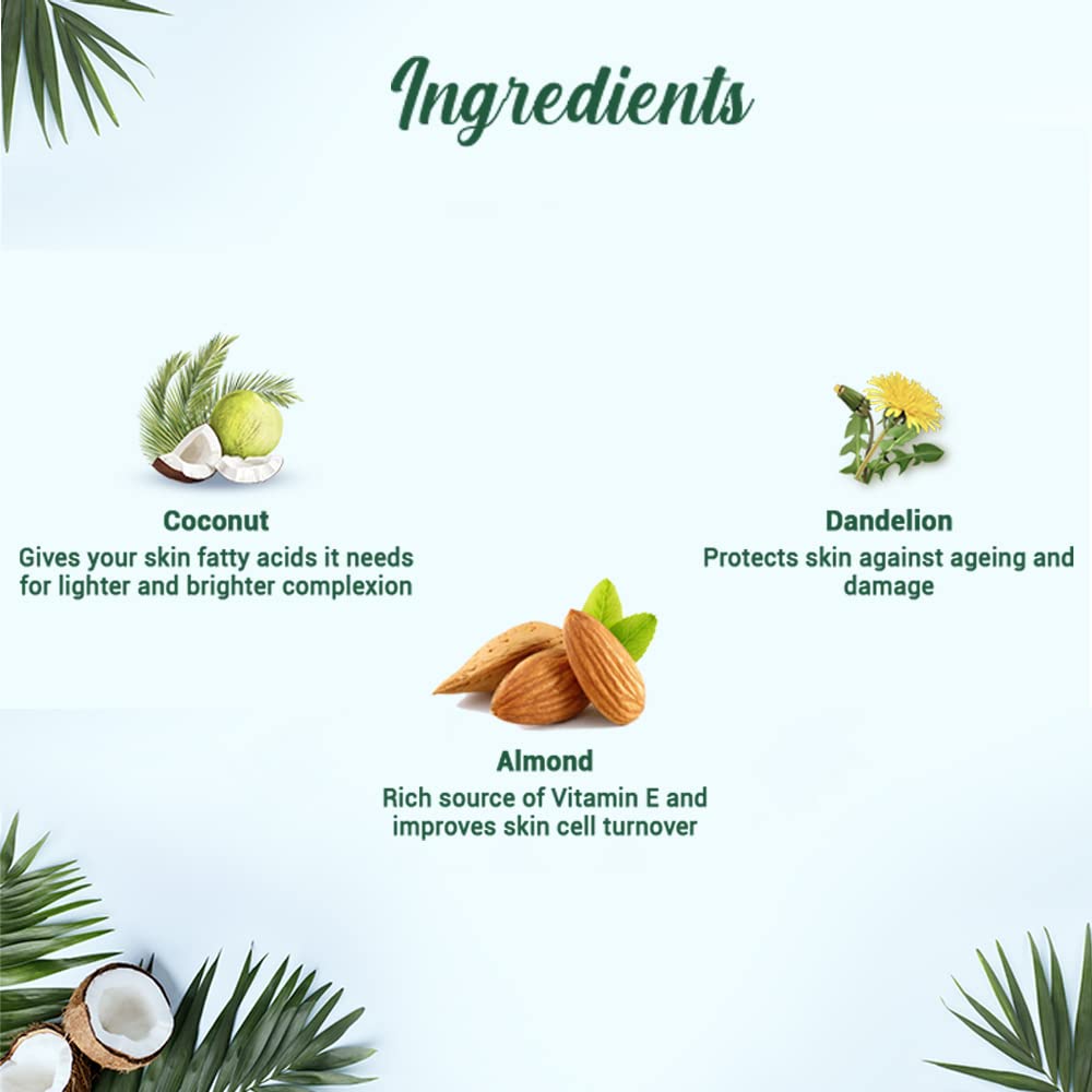 Biotique Coconut Brightening Instant Glow Cream| Lightweight and Non-Greasy | Reduces Dark Spots and Protects Ageing | Nourished and Moisturized Skin |100% Botanical Extracts| All Skin Types | 175gm