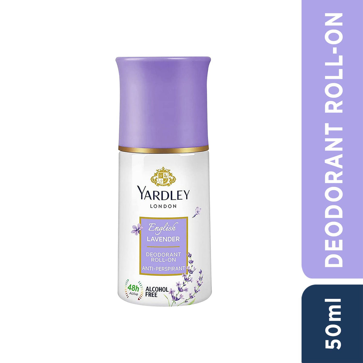 Yardley London English Lavender Anti Perspirant Deodorant Roll On For Women, Floral, 50ml (Pack of 2)