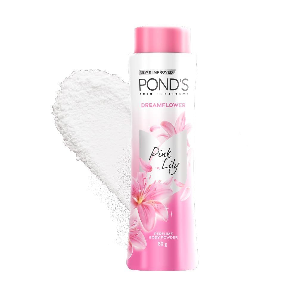 POND'S Dreamflower Fragrant Talc Powder with Vitamin B3, Pack of 1, 80gm