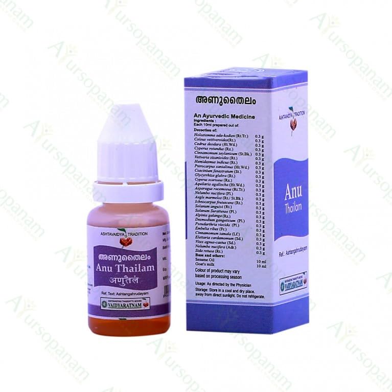 Pack of 6 - Anu Thailam - 10ml by Vaidyaratnam