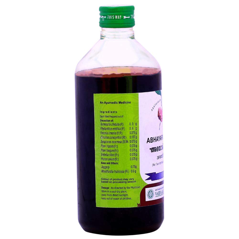 Vaidyaratnam Abhayarishtam 450 ml (Pack Of 3)| Ayurvedic Products | Ayurveda Products | Vaidyaratnam Products
