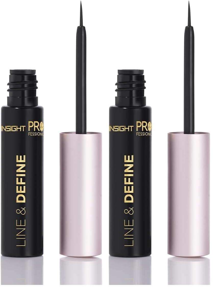 INSIGHT Professional Line & Define Eyeliner - 5g | Intensely Pigmented | Quick Drying | Long Lasting | Smudgeproof | Waterproof | Rub-resistant Formula (Pack of 2)