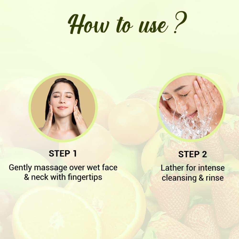Biotique Fruit Brightening Face Wash| Ayurvedic and Organically Pure| Advanced Swiss Technology |100% Botanical Extracts| Suitable for All Skin Types | 200mL (Pack of 4)