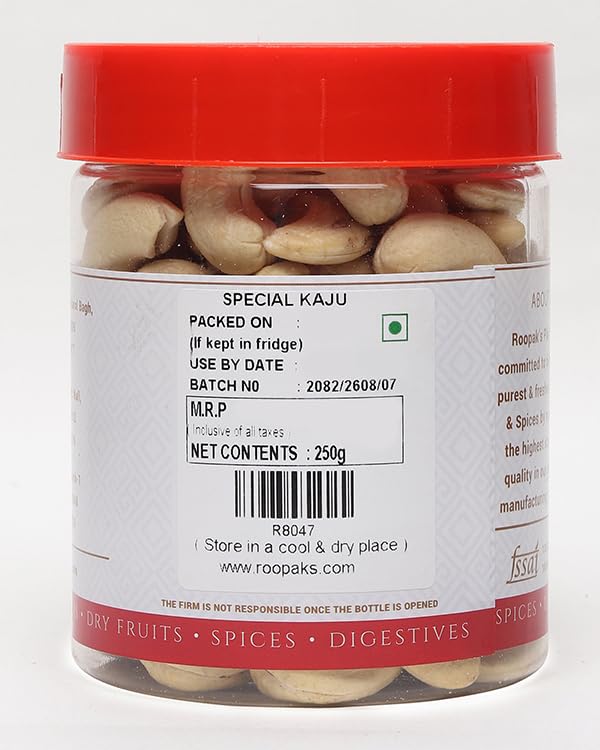 Roopak's PIK-N-PAY 100% Natural Premium Crunchy Cashew | Premium Kaju nuts | Nutritious & Delicious | Gluten Free & Plant based Protein