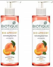 BIOTIQUE BIO_ APRICOT_ BODY_WASH 200ML pack of 2 (2 x 200 ml)