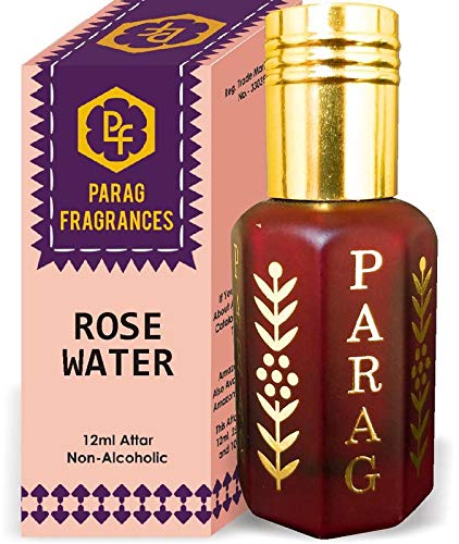 Parag Fragrances Rose Water Attar 1 Tola / 12ml (Crystal Series) Natural Distiled Attar/Alcohol Free Attar/Long Lasting Attar