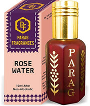 Parag Fragrances Rose Water Attar 1 Tola / 12ml (Crystal Series) Natural Distiled Attar/Alcohol Free Attar/Long Lasting Attar