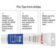 Camel Camlin Kokuyo Cobalt Blue Hue Artist Acrylic Color-120 ML