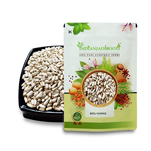 IndianJadiBooti Beej Karad - Karad Seeds - Safflower Seeds - Kusum Beej - Beej Karar, 250 Grams