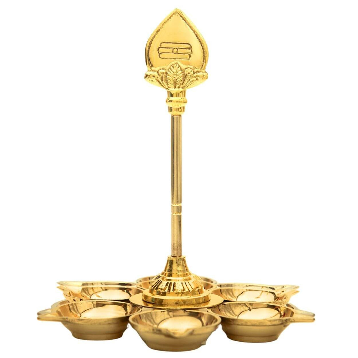 Aalayam Selveer Arumuga Vilakku | Arumugam Vilakku 7 Inch Height, Brass, Gold Colour, 1 No