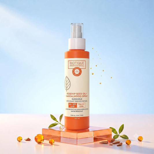 Biotique Professional Rosehip Seed Oil + Sandalwood Spray 50+ SPF 120ml